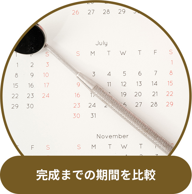完成までの期間を比較