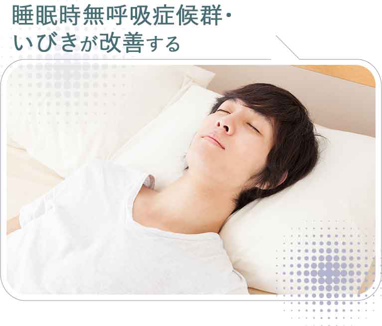 睡眠時無呼吸症候群・いびきが改善する
